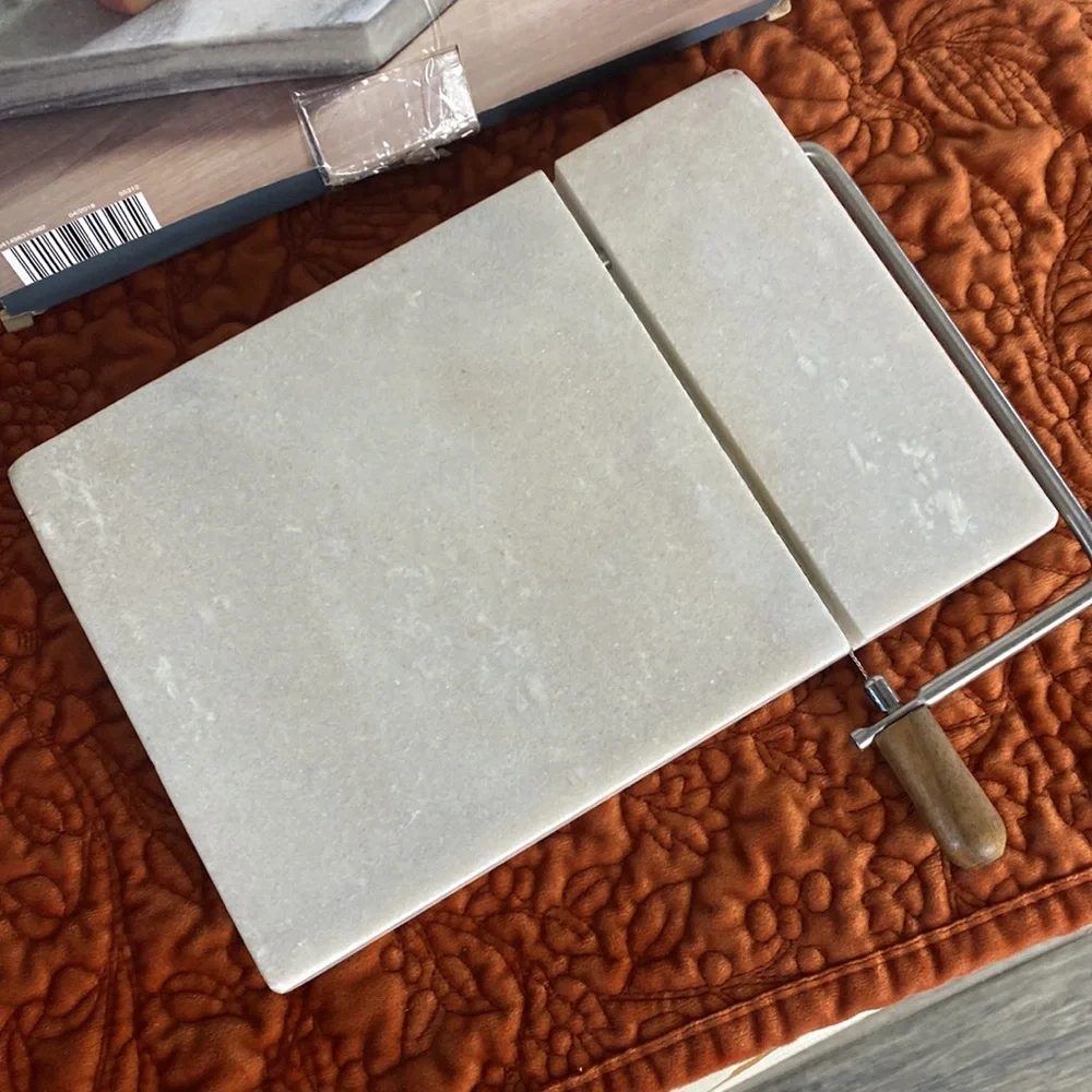Marble Cheese Board with Wire Slicer NIB
